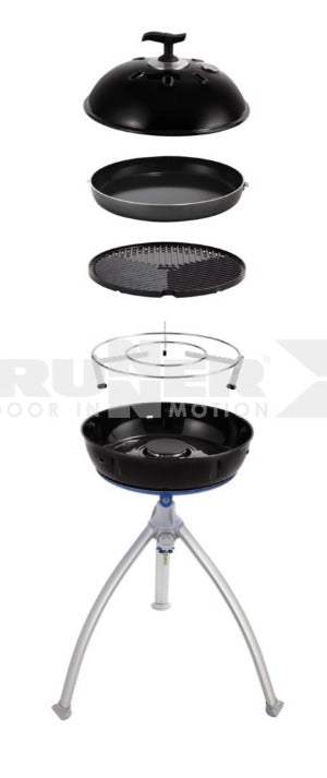 Cadac grillo chef 2 barbeque a gas con termometro in alluminio pentola paella griglia e coperchio 3 gambe - Emporio Degani