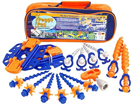 Peggy Peg PP99, Accessori con Stop Fix e Go, Marquise, Arancione, Set di 16 Pz. - Emporio Degani