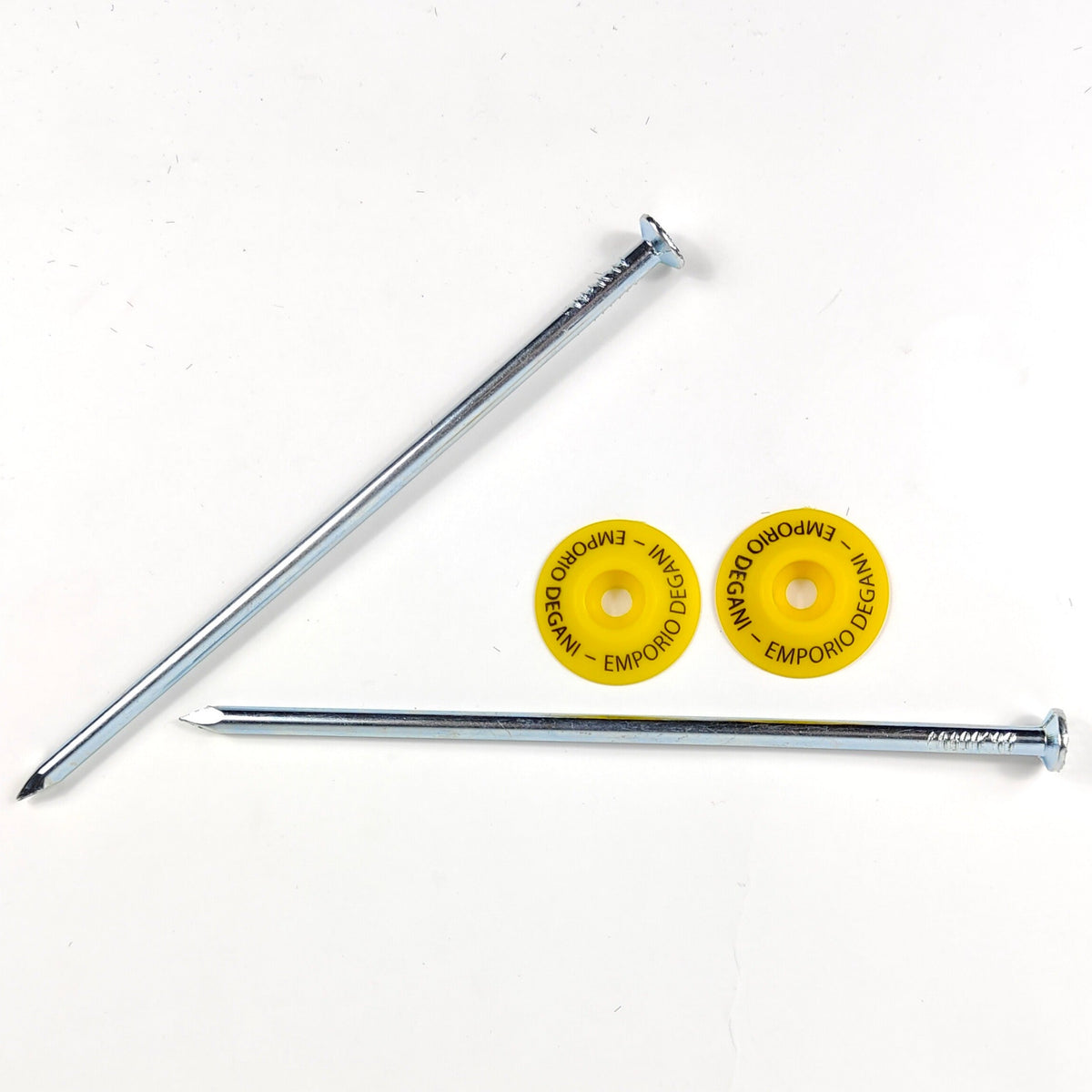 picchetti emporio degani sfondo bianco acciaio 20cm rinforzati plastica ranella gialla 